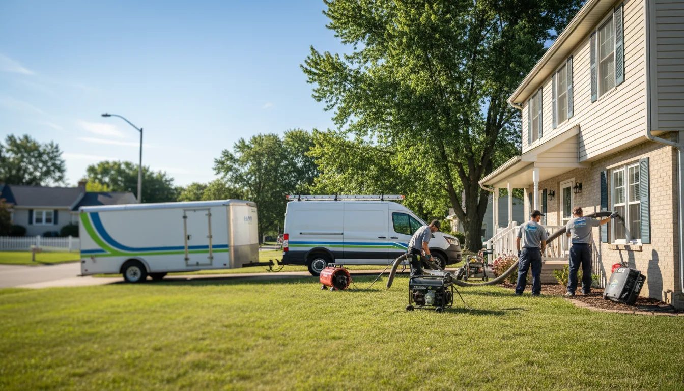 Flooded Basement Restoration And Cleanup With Repair in Dugger, IN near me